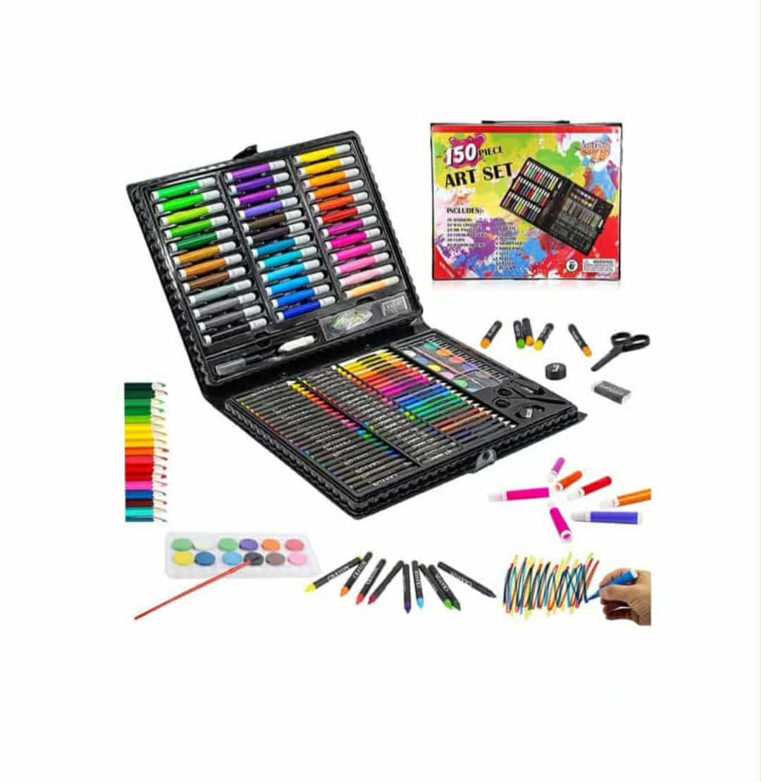 Piešimo ir tapybos rinkinys lagamine, 150 detalių - Image 3